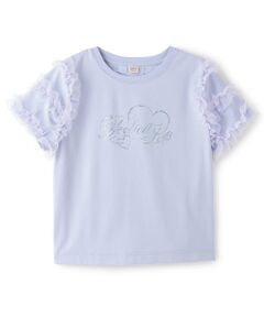 mezzo piano junior / メゾピアノジュニア Tシャツ | 【ニコ☆プチ・Cuugal掲載】袖チュールフリル半袖Tシャツ