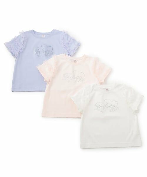 mezzo piano junior / メゾピアノジュニア Tシャツ | 【ニコ☆プチ・Cuugal掲載】袖チュールフリル半袖Tシャツ | 詳細13