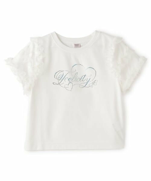 mezzo piano junior / メゾピアノジュニア Tシャツ | 【ニコ☆プチ・Cuugal掲載】袖チュールフリル半袖Tシャツ | 詳細14