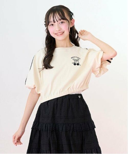 mezzo piano junior / メゾピアノジュニア Tシャツ | サイドラインバルーン袖Tシャツ＆タンクトップセット | 詳細3