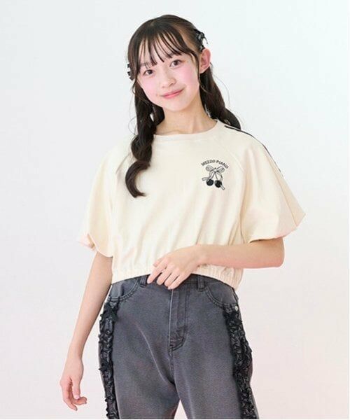 mezzo piano junior / メゾピアノジュニア Tシャツ | サイドラインバルーン袖Tシャツ＆タンクトップセット | 詳細6