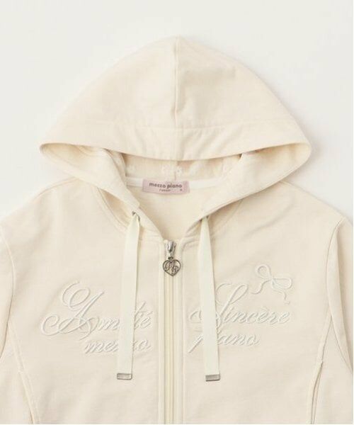 mezzo piano junior / メゾピアノジュニア パーカー | 【抗菌・消臭（汗臭）】ショート丈Wジップパーカ | 詳細13