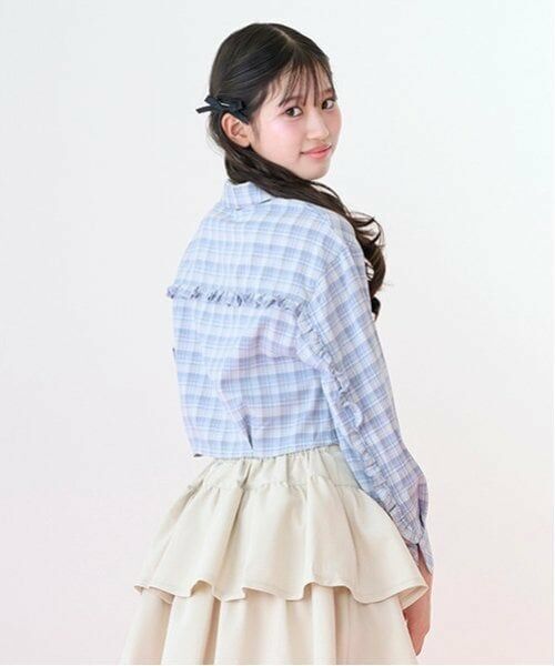 mezzo piano junior / メゾピアノジュニア シャツ・ブラウス | クロップド丈フリルシャツ | 詳細2