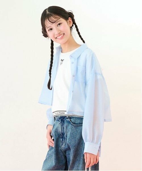 mezzo piano junior / メゾピアノジュニア シャツ・ブラウス | シアーシャツ＆リブTシャツセット | 詳細14