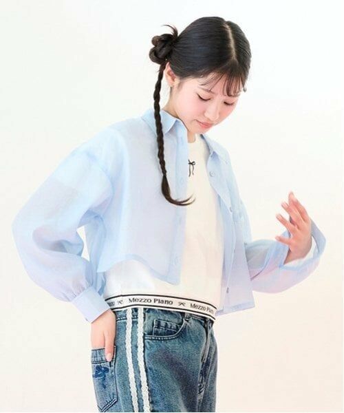 mezzo piano junior / メゾピアノジュニア シャツ・ブラウス | シアーシャツ＆リブTシャツセット | 詳細15