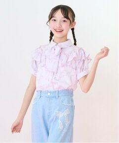 mezzo piano junior / メゾピアノジュニア シャツ・ブラウス | 【ニコ☆プチ・Cuugal掲載】リボン柄ボウタイつきフリルブラウス
