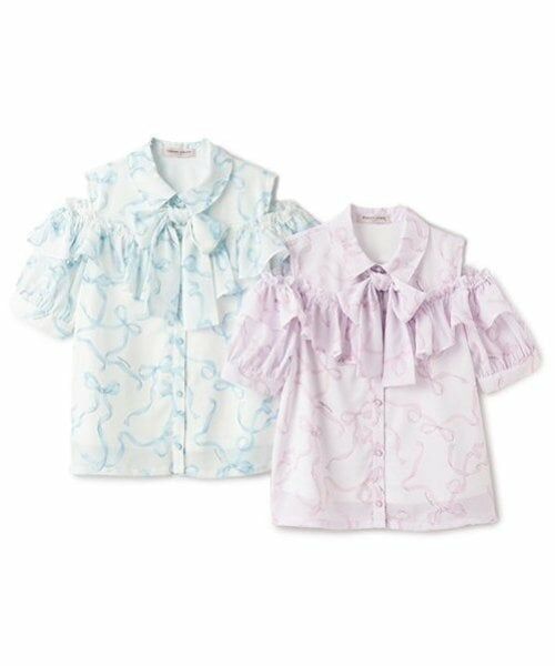 mezzo piano junior / メゾピアノジュニア シャツ・ブラウス | 【ニコ☆プチ・Cuugal掲載】リボン柄ボウタイつきフリルブラウス | 詳細10