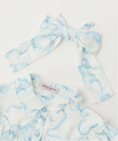 mezzo piano junior / メゾピアノジュニア シャツ・ブラウス | 【ニコ☆プチ・Cuugal掲載】リボン柄ボウタイつきフリルブラウス | 詳細15