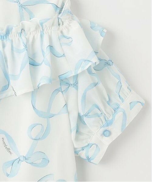 mezzo piano junior / メゾピアノジュニア シャツ・ブラウス | 【ニコ☆プチ・Cuugal掲載】リボン柄ボウタイつきフリルブラウス | 詳細16