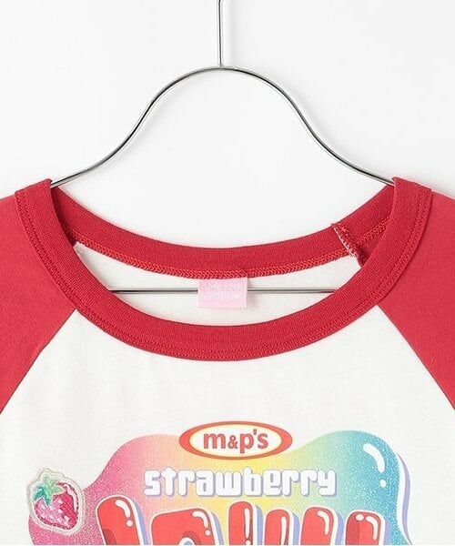 mezzo piano junior / メゾピアノジュニア Tシャツ | 復刻♪ 配色ラグラン7分袖Tシャツ | 詳細2