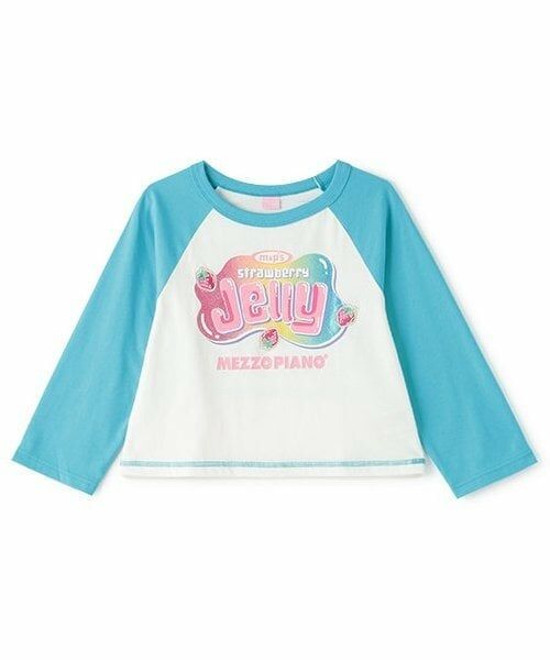 mezzo piano junior / メゾピアノジュニア Tシャツ | 復刻♪ 配色ラグラン7分袖Tシャツ（ターコ）