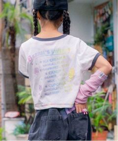 mezzo piano junior / メゾピアノジュニア Tシャツ | 復刻♪ レインボーベリエちゃんリンガーTシャツ