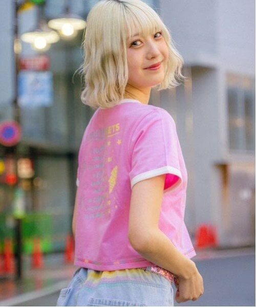 mezzo piano junior / メゾピアノジュニア Tシャツ | 復刻♪ レインボーベリエちゃんリンガーTシャツ | 詳細11