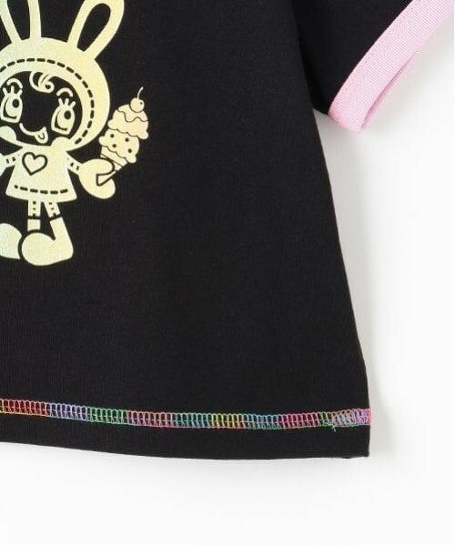 mezzo piano junior / メゾピアノジュニア Tシャツ | 復刻♪ レインボーベリエちゃんリンガーTシャツ | 詳細7