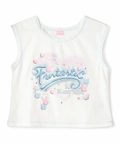 mezzo piano junior / メゾピアノジュニア キャミソール・チューブトップ | 復刻♪ Fantasticタンクトップ（オフ ホワイト）