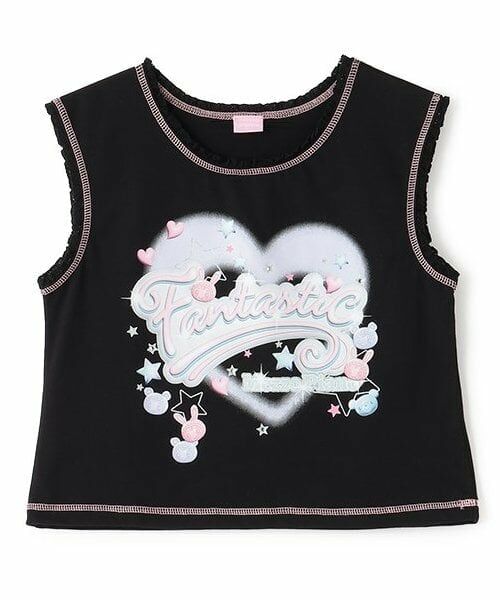 mezzo piano junior / メゾピアノジュニア キャミソール・チューブトップ | 復刻♪ Fantasticタンクトップ（黒）