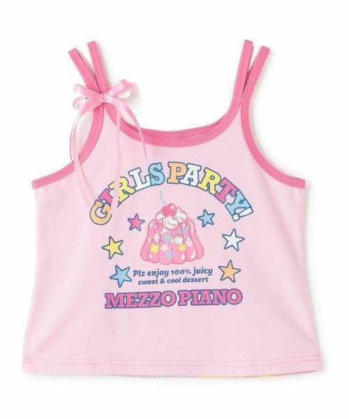 mezzo piano junior / メゾピアノジュニア キャミソール・チューブトップ | 復刻♪ 配色RETRO POPキャミソール（ピンク）