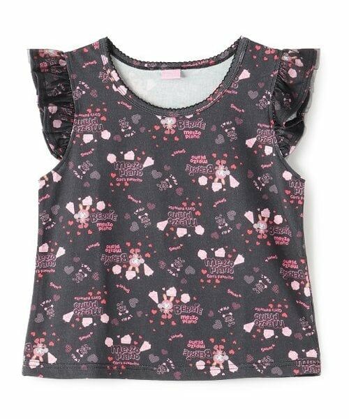 mezzo piano junior / メゾピアノジュニア キャミソール・チューブトップ | 復刻♪ ラブリータンクトップ（黒）