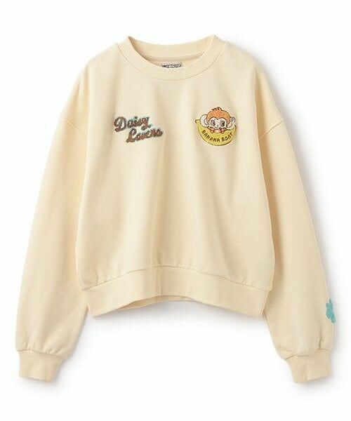 mezzo piano junior / メゾピアノジュニア スウェット | ルッキー サガラ刺しゅうトレーナー（クリーム）