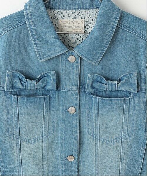 mezzo piano junior / メゾピアノジュニア ブルゾン | リボンフラップデニムジャケット | 詳細14