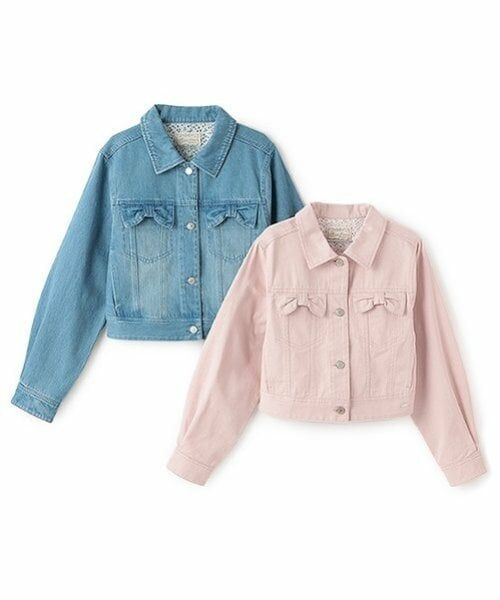 mezzo piano junior / メゾピアノジュニア ブルゾン | リボンフラップデニムジャケット | 詳細9