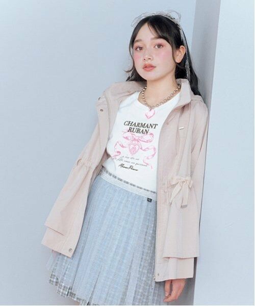 mezzo piano junior / メゾピアノジュニア ブルゾン | 【撥水】2WAYマウンテンパーカ | 詳細1