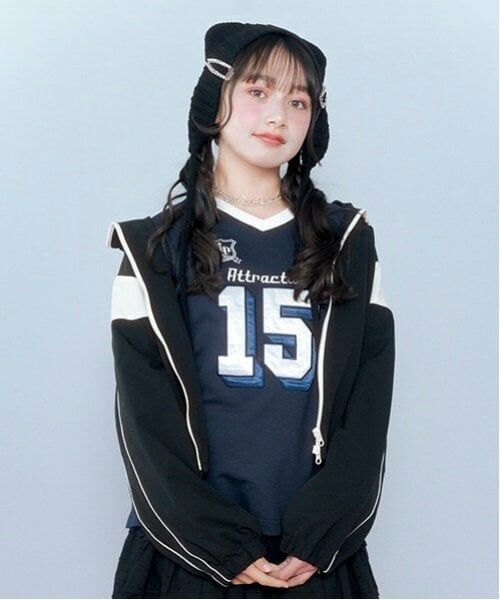 mezzo piano junior / メゾピアノジュニア ブルゾン | 【撥水】切り替えトラックジャケット | 詳細1