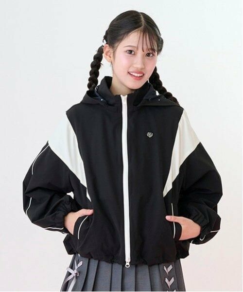 mezzo piano junior / メゾピアノジュニア ブルゾン | 【撥水】切り替えトラックジャケット | 詳細3