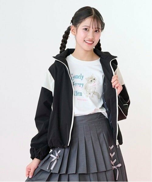 mezzo piano junior / メゾピアノジュニア ブルゾン | 【撥水】切り替えトラックジャケット | 詳細6