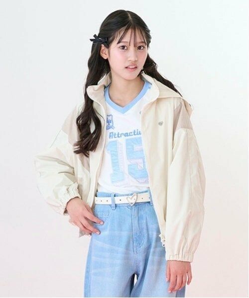 mezzo piano junior / メゾピアノジュニア ブルゾン | 【撥水】切り替えトラックジャケット | 詳細8