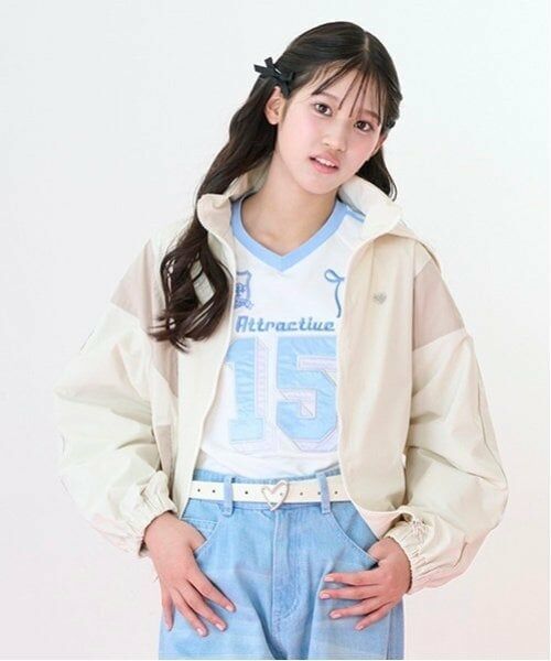 mezzo piano junior / メゾピアノジュニア ブルゾン | 【撥水】切り替えトラックジャケット | 詳細9