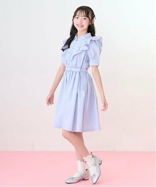 mezzo piano junior / メゾピアノジュニア ミニ丈・ひざ丈ワンピース | 【ニコ☆プチ掲載】ハーフジップフリルワンピース | 詳細4