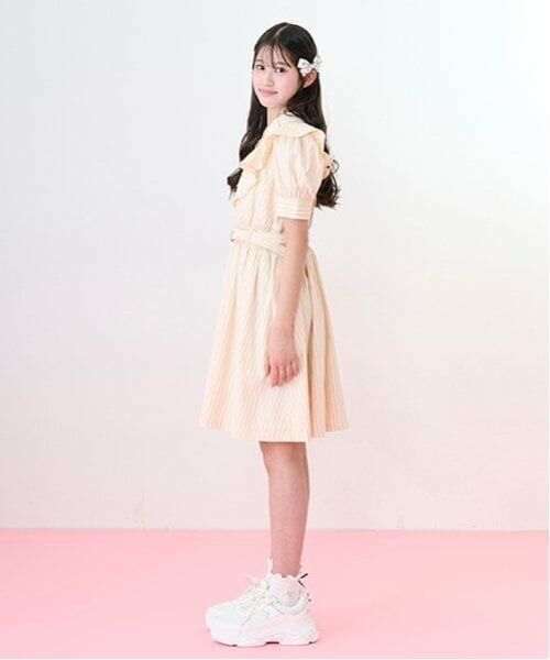 mezzo piano junior / メゾピアノジュニア ミニ丈・ひざ丈ワンピース | 【ニコ☆プチ掲載】ハーフジップフリルワンピース | 詳細6