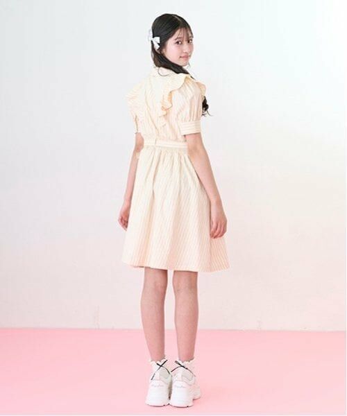 mezzo piano junior / メゾピアノジュニア ミニ丈・ひざ丈ワンピース | 【ニコ☆プチ掲載】ハーフジップフリルワンピース | 詳細7