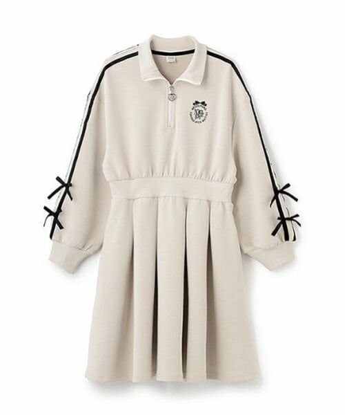 mezzo piano junior / メゾピアノジュニア ミニ丈・ひざ丈ワンピース | ハーフジップサイドリボンワンピース | 詳細6