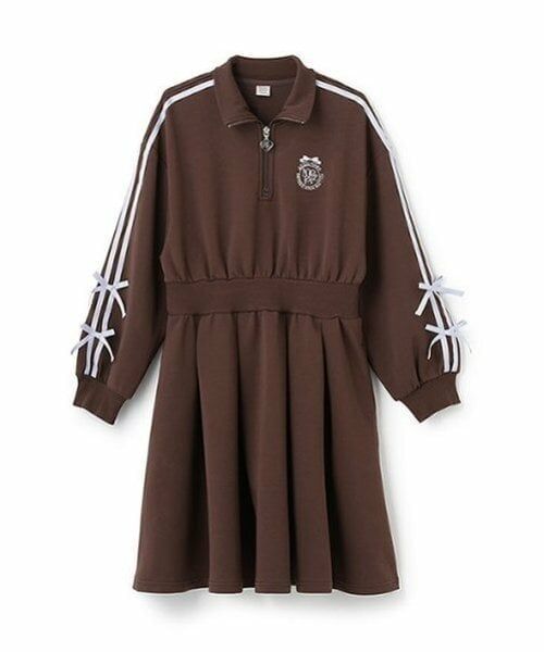 mezzo piano junior / メゾピアノジュニア ミニ丈・ひざ丈ワンピース | ハーフジップサイドリボンワンピース | 詳細7