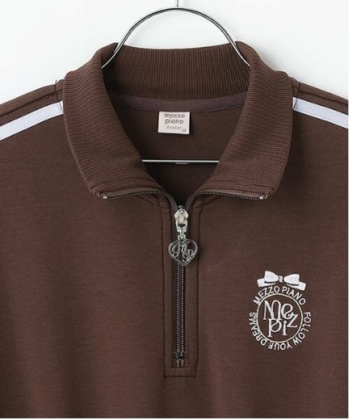 mezzo piano junior / メゾピアノジュニア ミニ丈・ひざ丈ワンピース | ハーフジップサイドリボンワンピース | 詳細9