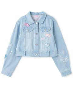mezzo piano junior / メゾピアノジュニア ブルゾン | 復刻♪ ハートいっぱいデニムジャケット