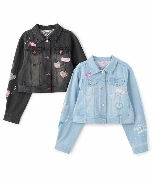 mezzo piano junior / メゾピアノジュニア ブルゾン | 復刻♪ ハートいっぱいデニムジャケット | 詳細10