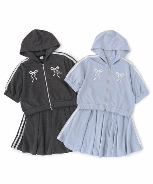 mezzo piano junior / メゾピアノジュニア パーカー | 【ニコ☆プチ掲載】ラメミニ裏毛ジップパーカ＆フレアスカパンセットアップ | 詳細14