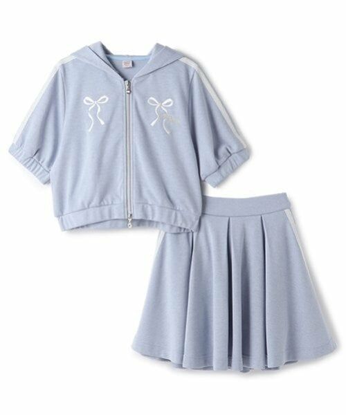mezzo piano junior / メゾピアノジュニア パーカー | 【ニコ☆プチ掲載】ラメミニ裏毛ジップパーカ＆フレアスカパンセットアップ | 詳細3