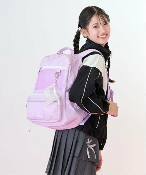 mezzo piano junior / メゾピアノジュニア リュック・バックパック | 【Cuugal掲載】クリアラメポーチつきリュック（パープル）
