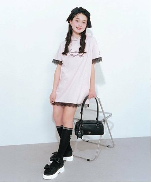 mezzo piano junior / メゾピアノジュニア ハンドバッグ | 【ニコ☆プチ・Cuugal掲載】ハートチャームつきロングハンドルバッグ | 詳細1