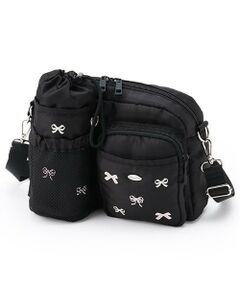 mezzo piano junior / メゾピアノジュニア ショルダーバッグ | リボン柄ペットボトルホルダーつきショルダーバッグ