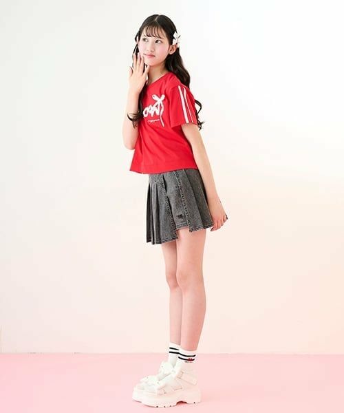 mezzo piano junior / メゾピアノジュニア ソックス | 【ニコ☆プチ掲載】ライン&チェリー刺しゅうソックス | 詳細13