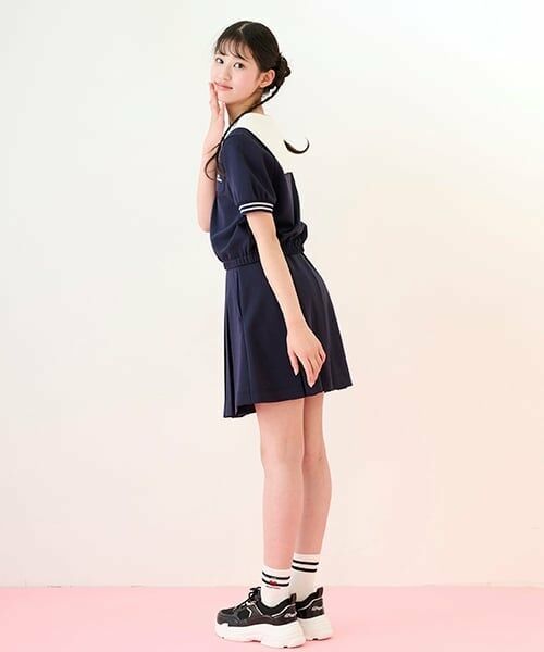 mezzo piano junior / メゾピアノジュニア ソックス | 【ニコ☆プチ掲載】ライン&チェリー刺しゅうソックス | 詳細15