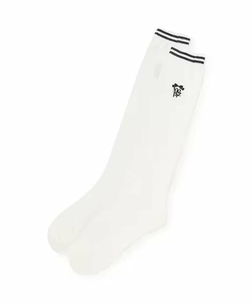 mezzo piano junior / メゾピアノジュニア ソックス | 細ラインハイソックス（オフ ホワイト）