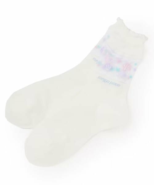 mezzo piano junior / メゾピアノジュニア ソックス | シアーシェルソックス（オフ ホワイト）