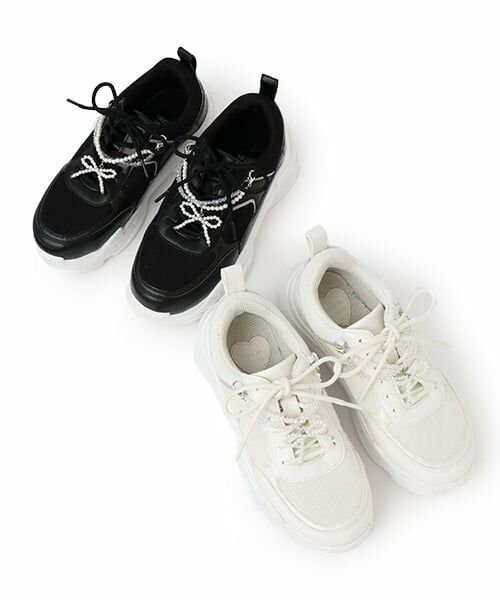 mezzo piano junior / メゾピアノジュニア スニーカー | パールチャームつきダッドスニーカー | 詳細11