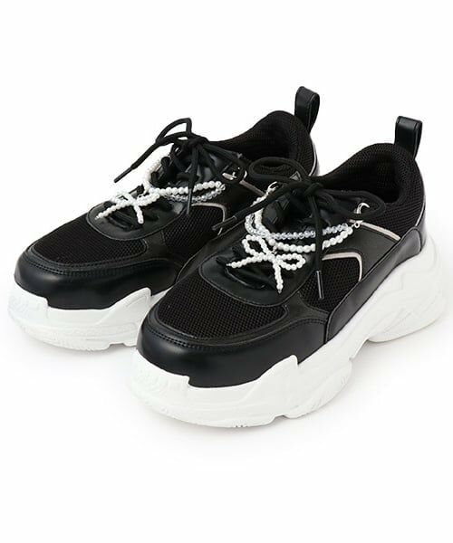 mezzo piano junior / メゾピアノジュニア スニーカー | パールチャームつきダッドスニーカー | 詳細13